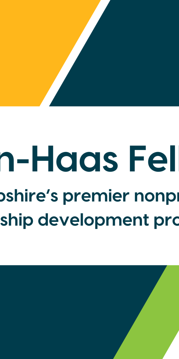 Colorful banner with Hoffman-Haas Fellowship information